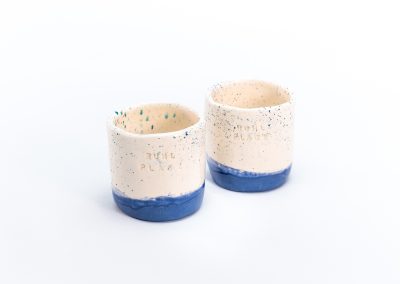 Ruhl Plage - boutique - Mug céramique blanche et bleue